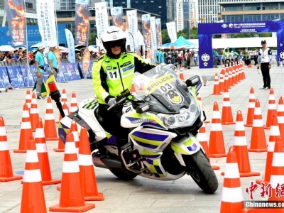 第十八屆世界警察和消防員(yuán)運動會(huì):警用摩托車技(jì)能(néng)賽開(kāi)賽