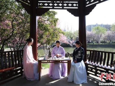 南(nán)京古裝美女會(huì)享莫愁湖(hú)海棠花會(huì)享