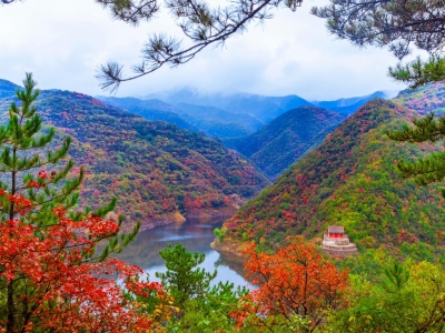 山西(xī)平陸縣大河廟:層林盡染 秋季風景美如畫(huà)